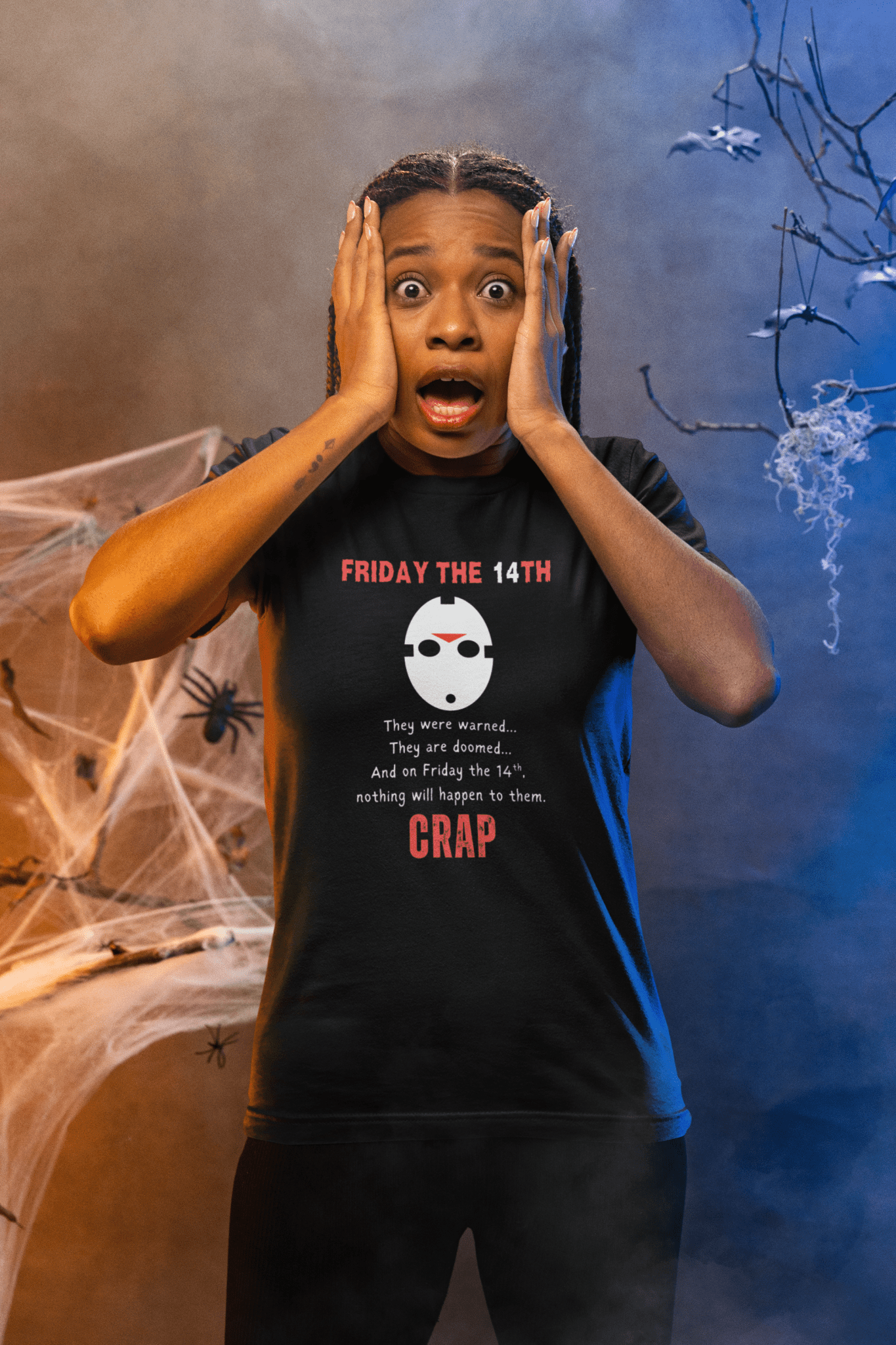 Friday the 14th: Funny Minimalist Slasher Parody T-Shirt - Guilty Kick Apparel