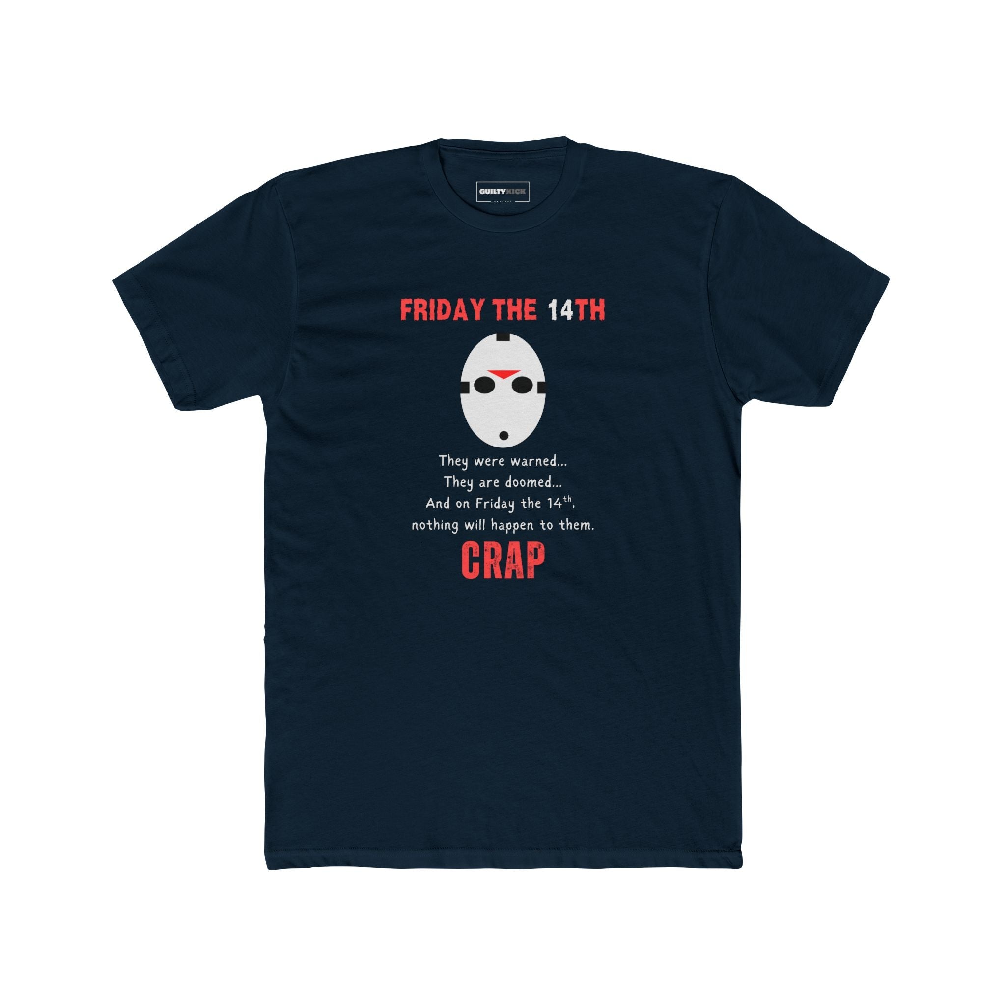 Friday the 14th: Funny Minimalist Slasher Parody T-Shirt - Guilty Kick Apparel
