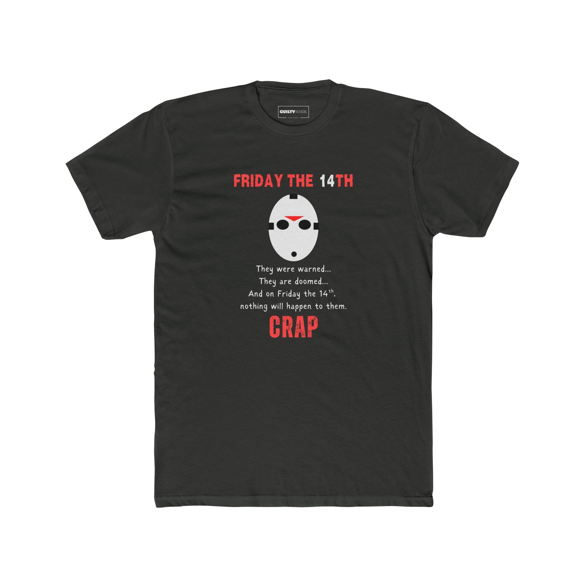 Friday the 14th: Funny Minimalist Slasher Parody T-Shirt - Guilty Kick Apparel