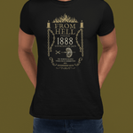 From Hell 1888 Graphic Tee, Jack Whitechapel Vigilance Committee Neighborhood Watch Shirt, Victorian True Crime Satire Halloween T-Shirt - Guilty Kick Apparel