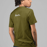 Front. & Back. The Ultimate Literal Minimalist Graphic T-Shirt - Guilty Kick Apparel