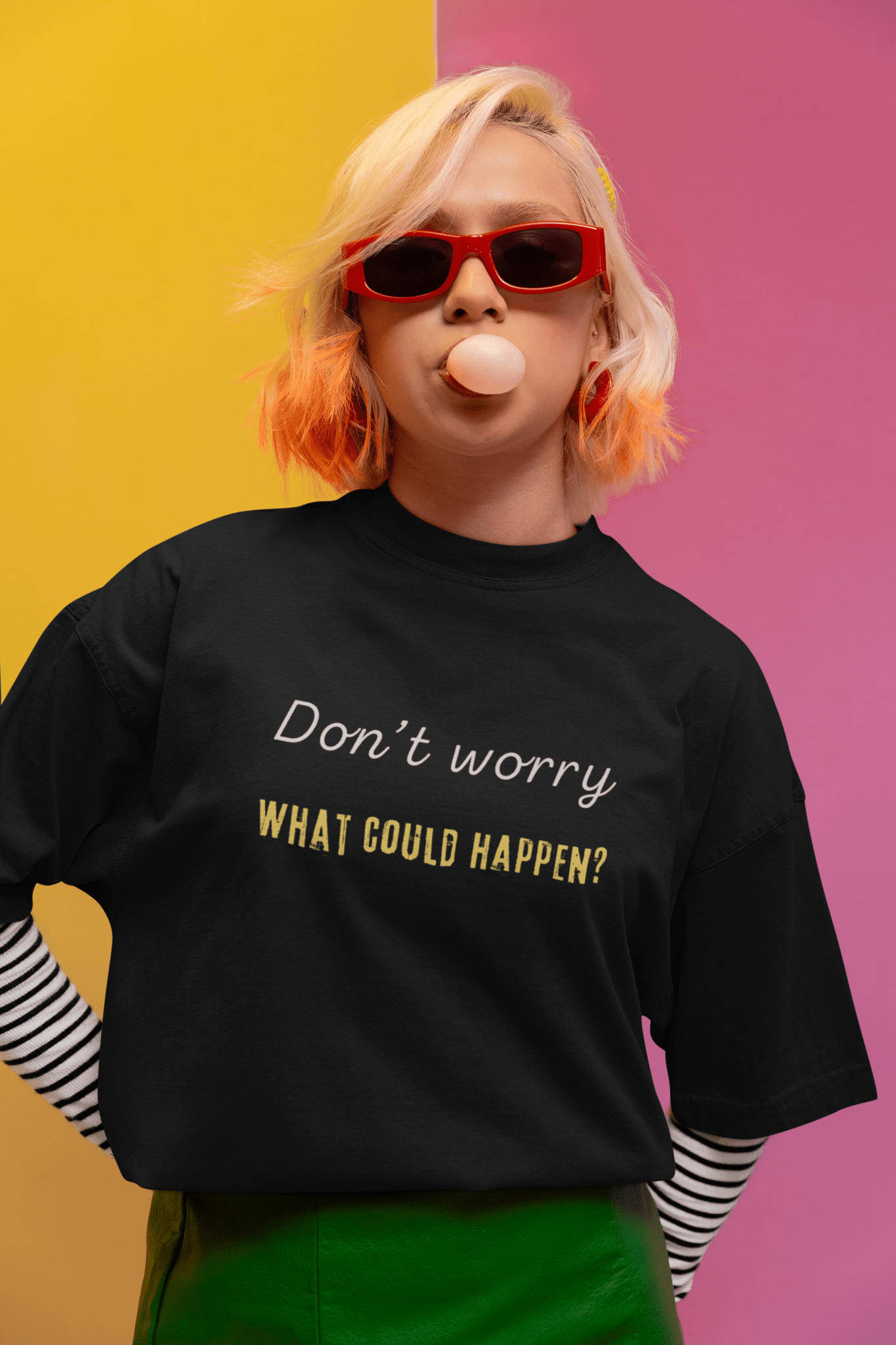 Funny Quote Unisex Tee - 'Don't Worry, What Could Happen' T-Shirt - Guilty Kick Apparel