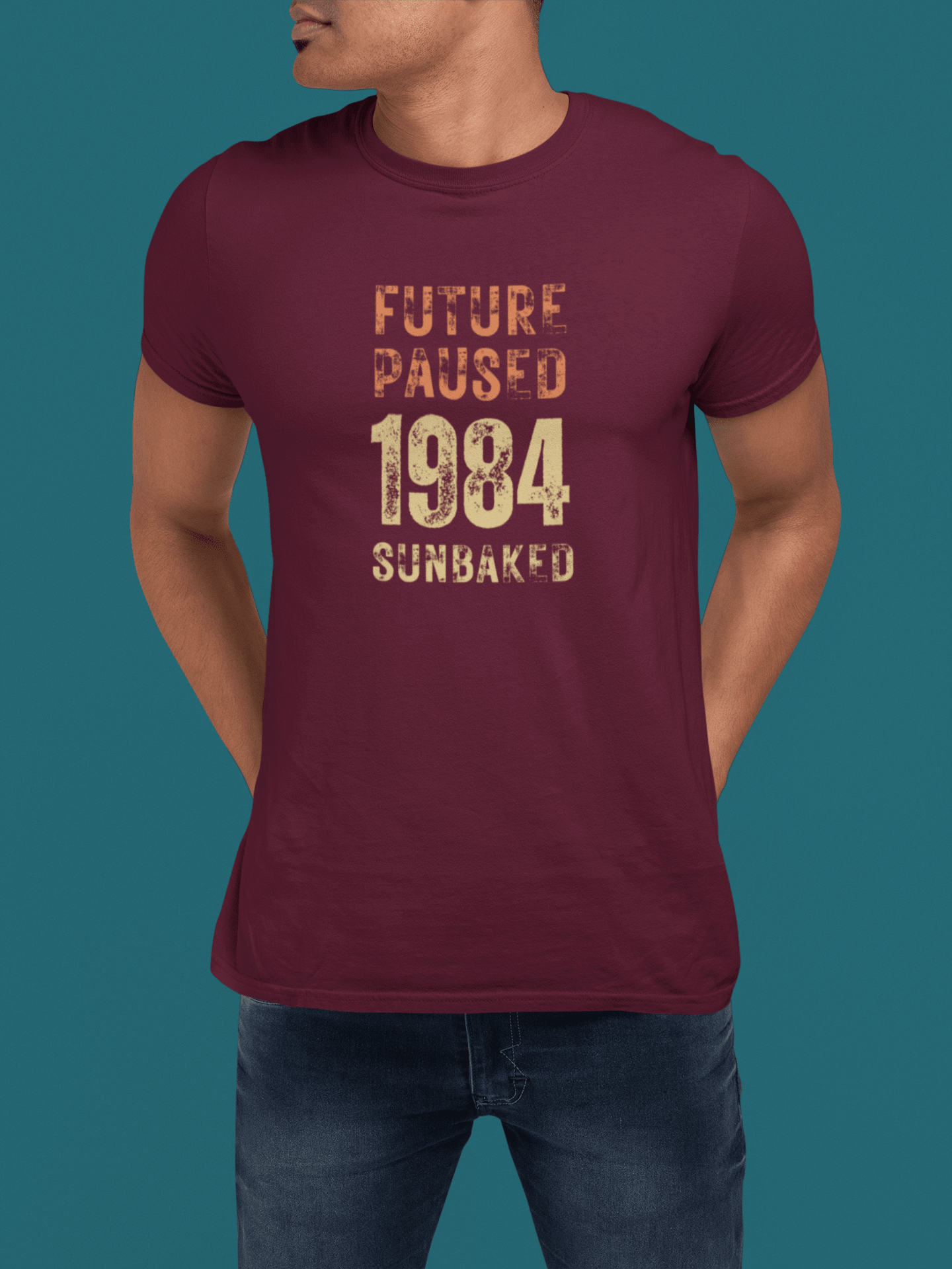 Future Paused 1984 Vintage T-Shirt Retro Dystopian Satire Graphic Tee - Guilty Kick Apparel