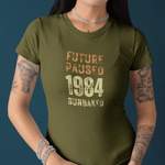 Future Paused 1984 Vintage T-Shirt Retro Dystopian Satire Graphic Tee - Guilty Kick Apparel