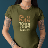 Future Paused 1984 Vintage T-Shirt Retro Dystopian Satire Graphic Tee - Guilty Kick Apparel