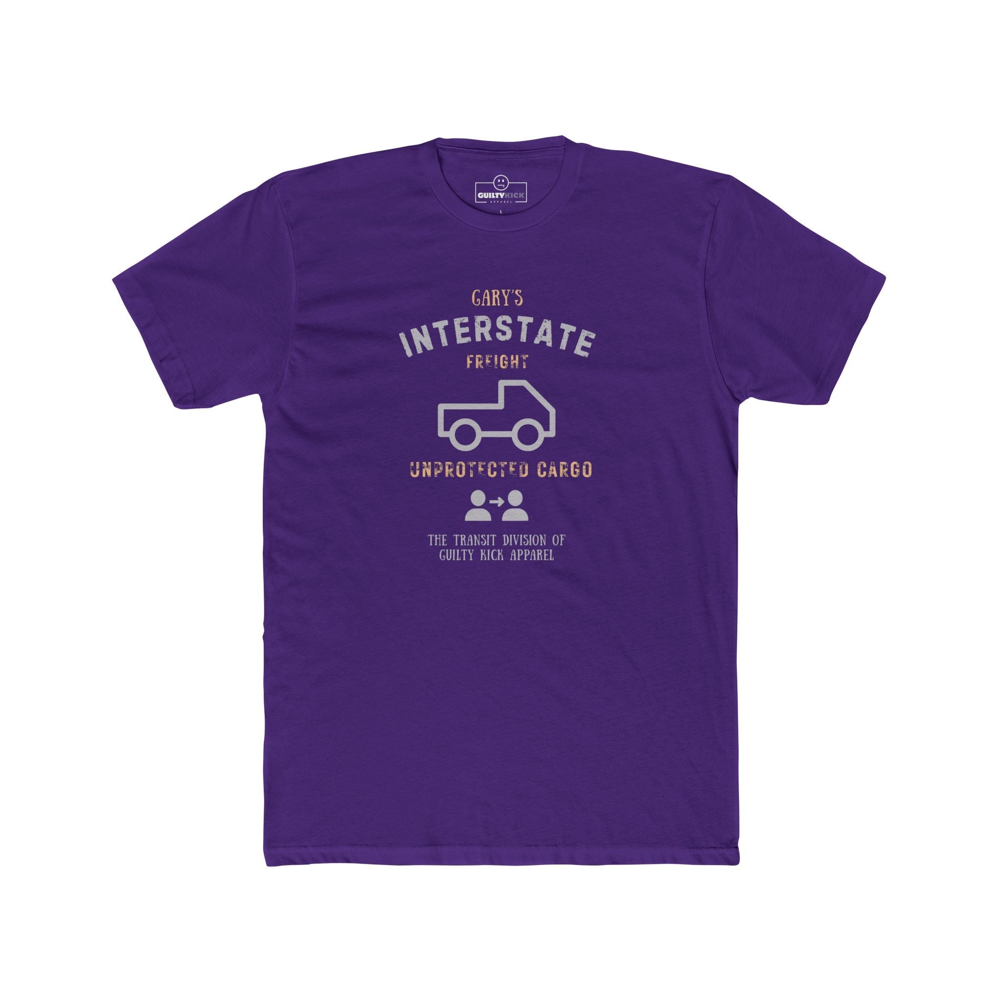 Gary's Interstate Freight Distressed Parody Tee Funny Sunbaked Retro Trucker T-Shirt - Guilty Kick Apparel