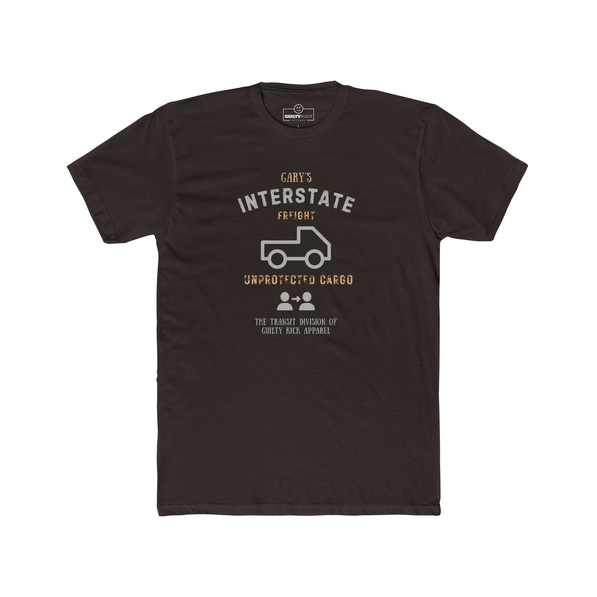 Gary's Interstate Freight Distressed Parody Tee Funny Sunbaked Retro Trucker T-Shirt - Guilty Kick Apparel