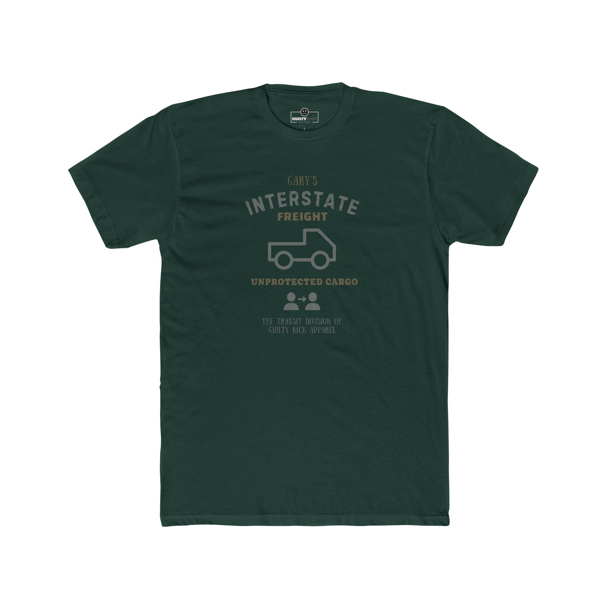 Gary's Interstate Freight Distressed Parody Tee Funny Sunbaked Retro Trucker T-Shirt - Guilty Kick Apparel