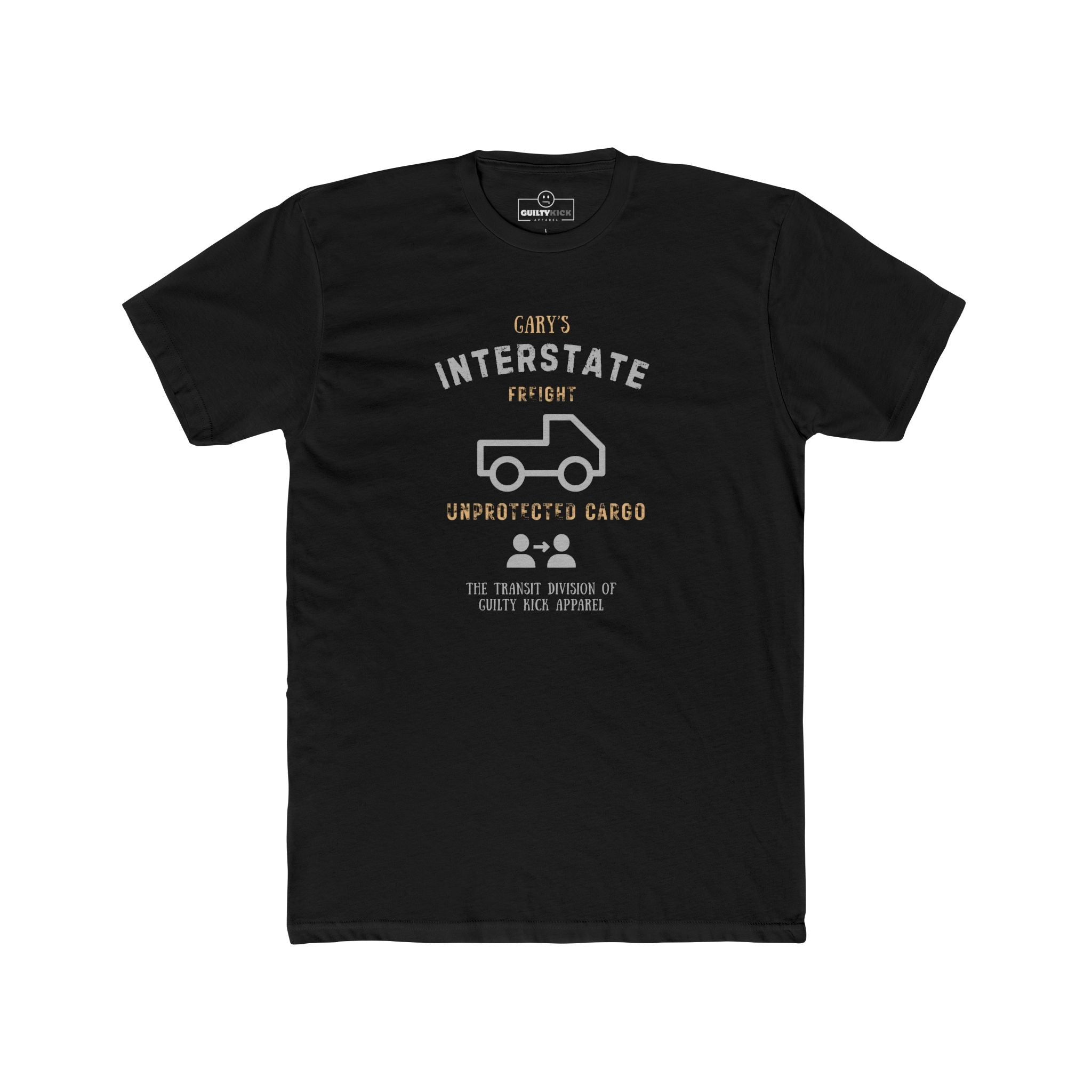 Gary's Interstate Freight Distressed Parody Tee Funny Sunbaked Retro Trucker T-Shirt - Guilty Kick Apparel