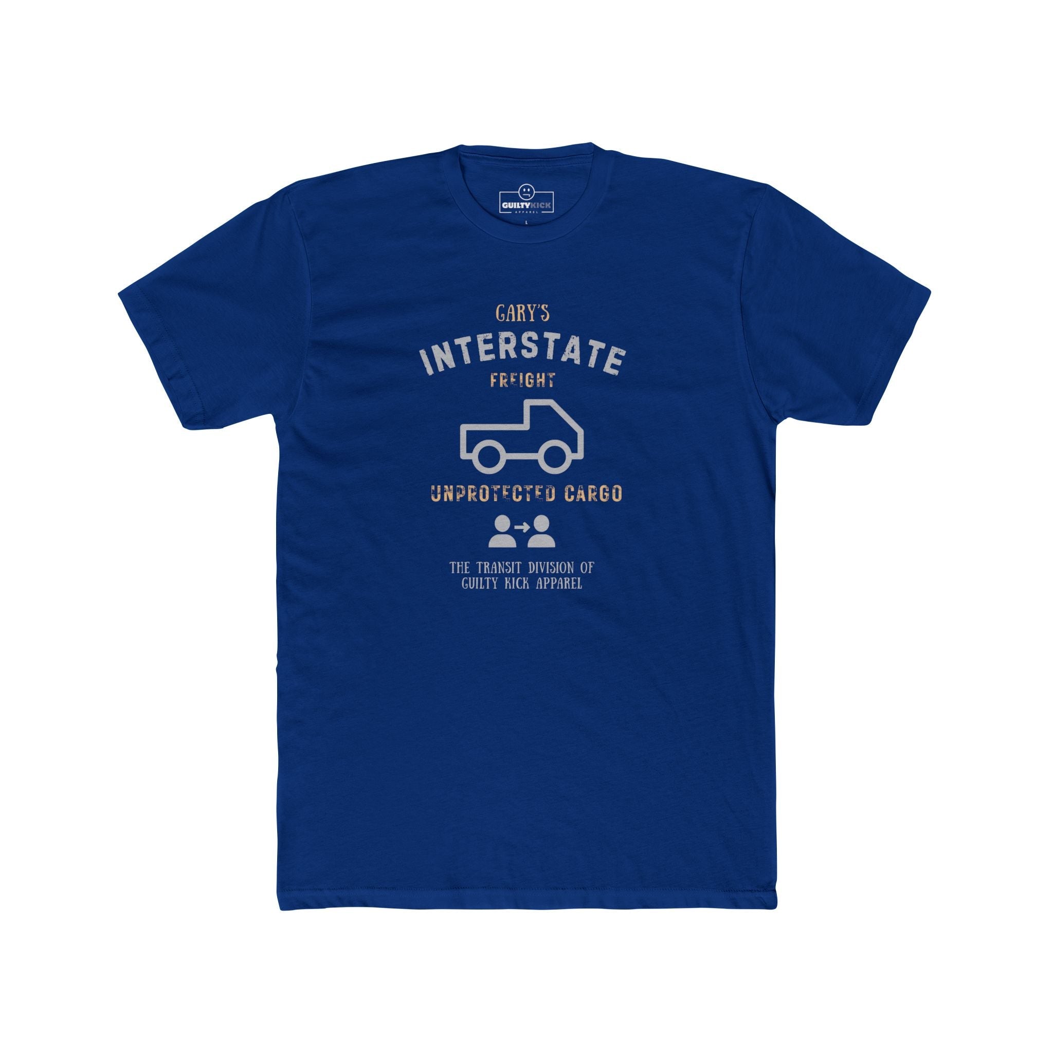 Gary's Interstate Freight Distressed Parody Tee Funny Sunbaked Retro Trucker T-Shirt - Guilty Kick Apparel