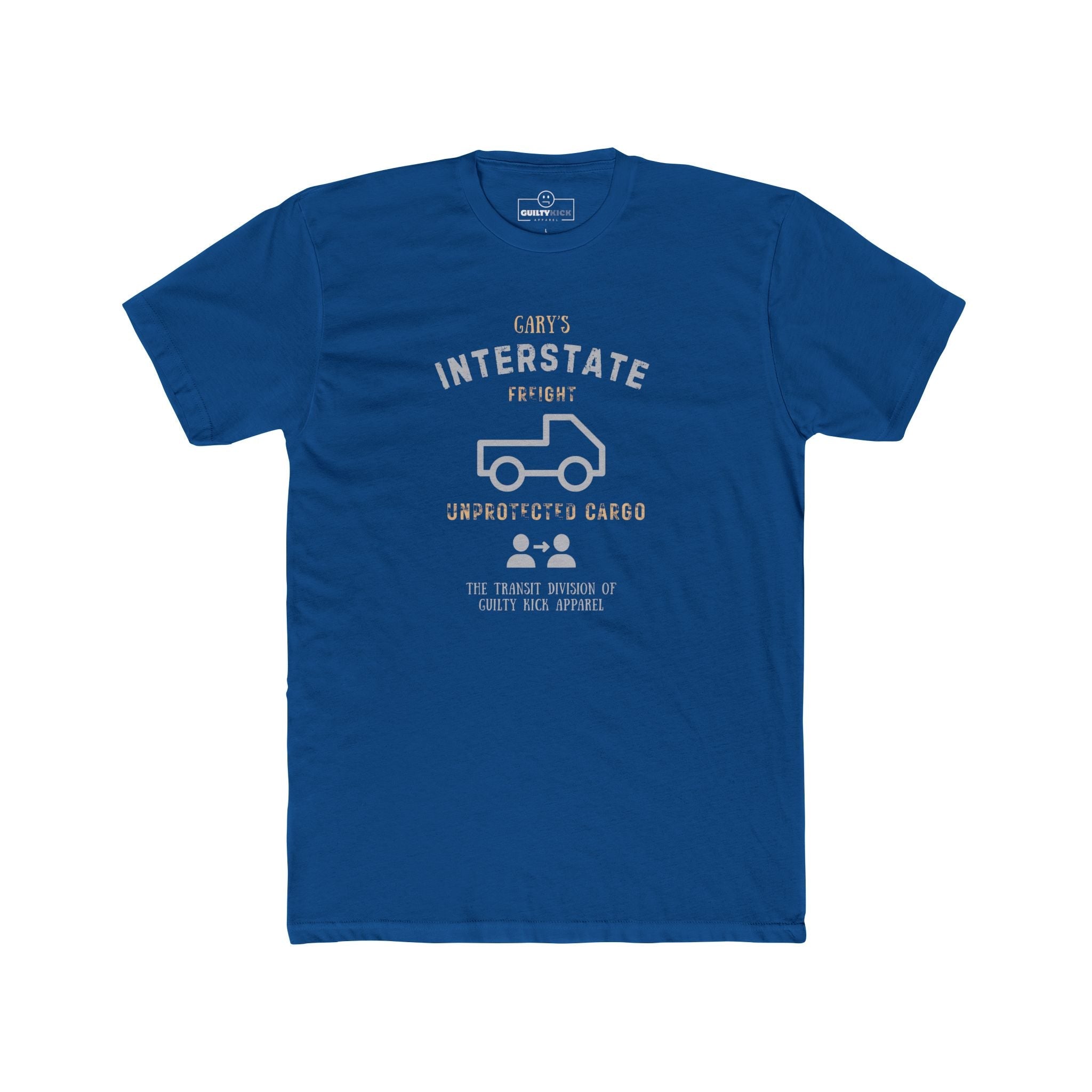 Gary's Interstate Freight Distressed Parody Tee Funny Sunbaked Retro Trucker T-Shirt - Guilty Kick Apparel