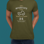 Gary's Interstate Freight Distressed Parody Tee Funny Sunbaked Retro Trucker T-Shirt - Guilty Kick Apparel