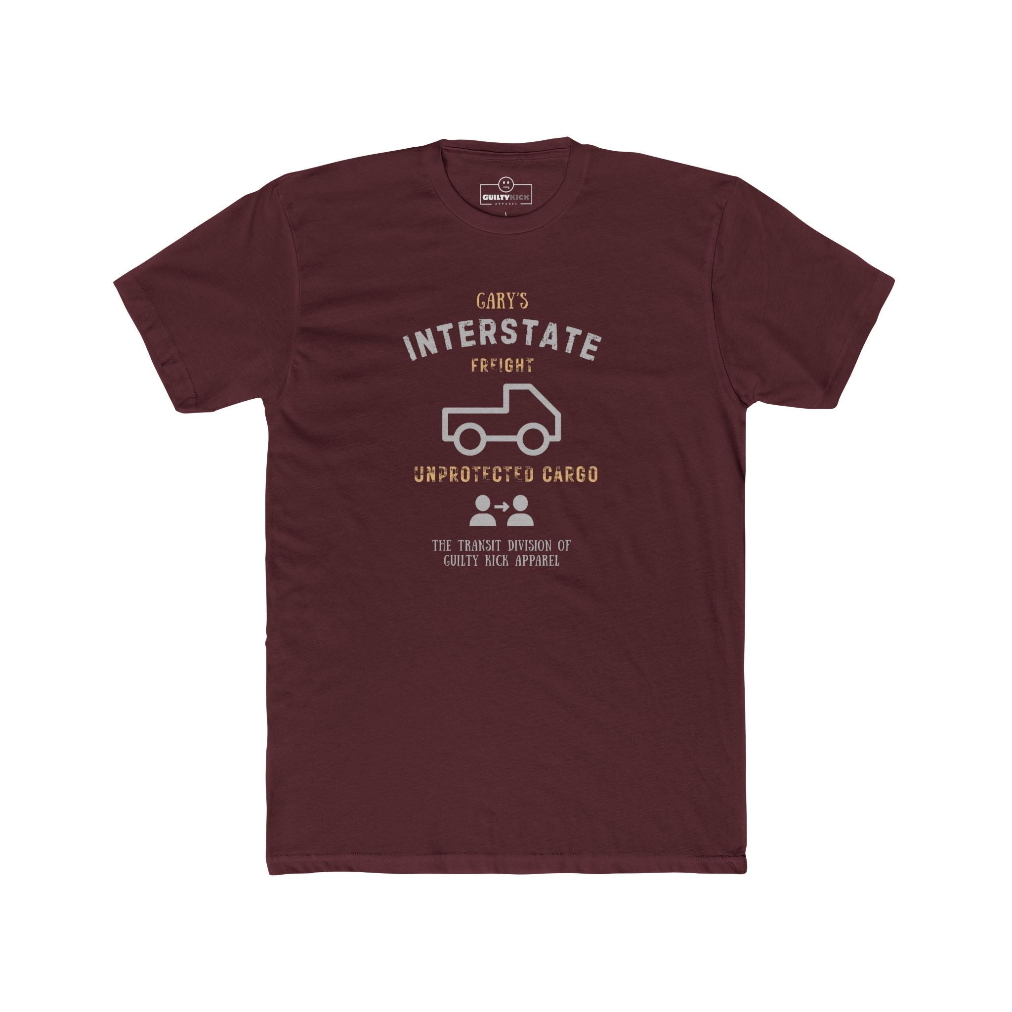 Gary's Interstate Freight Distressed Parody Tee Funny Sunbaked Retro Trucker T-Shirt - Guilty Kick Apparel