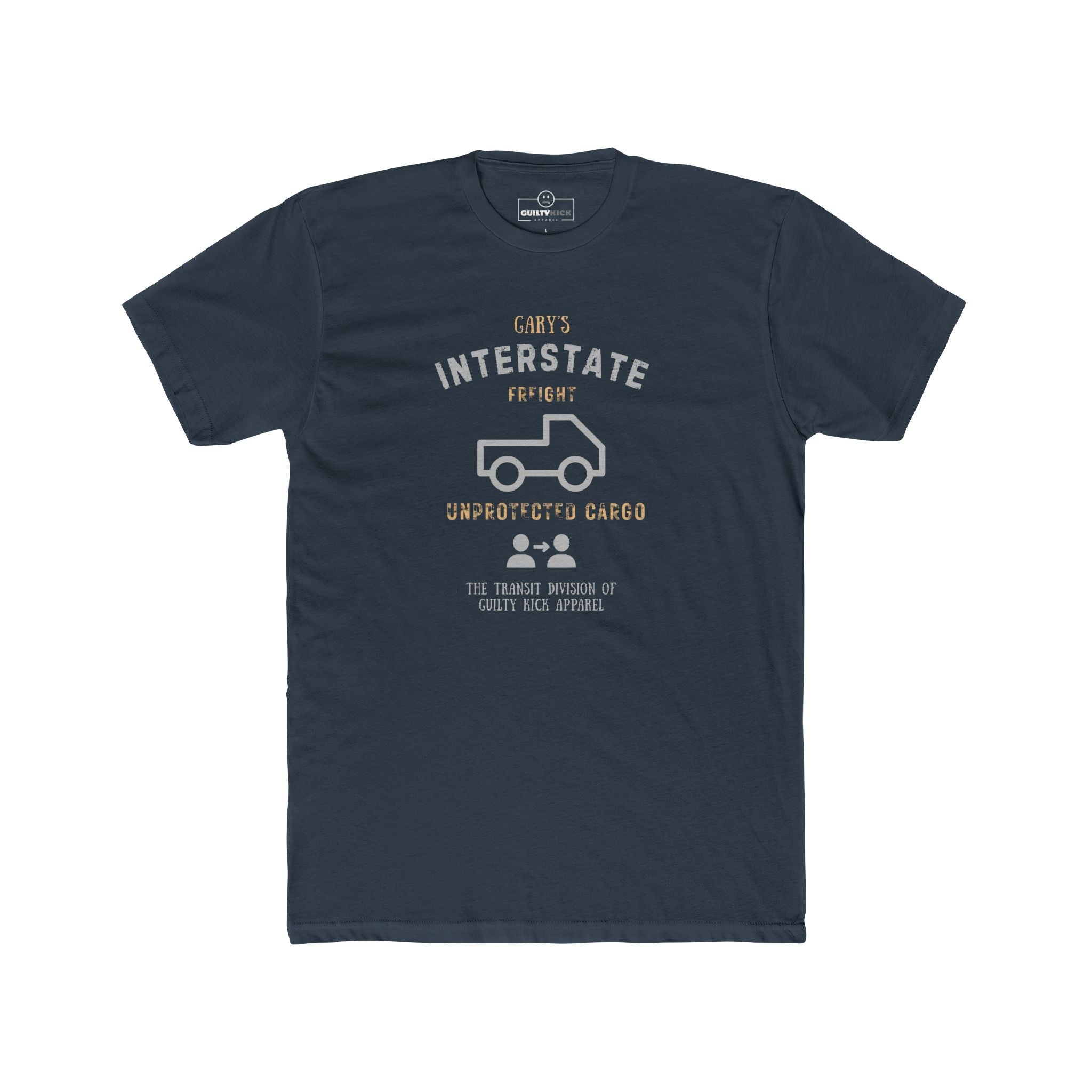Gary's Interstate Freight Distressed Parody Tee Funny Sunbaked Retro Trucker T-Shirt - Guilty Kick Apparel