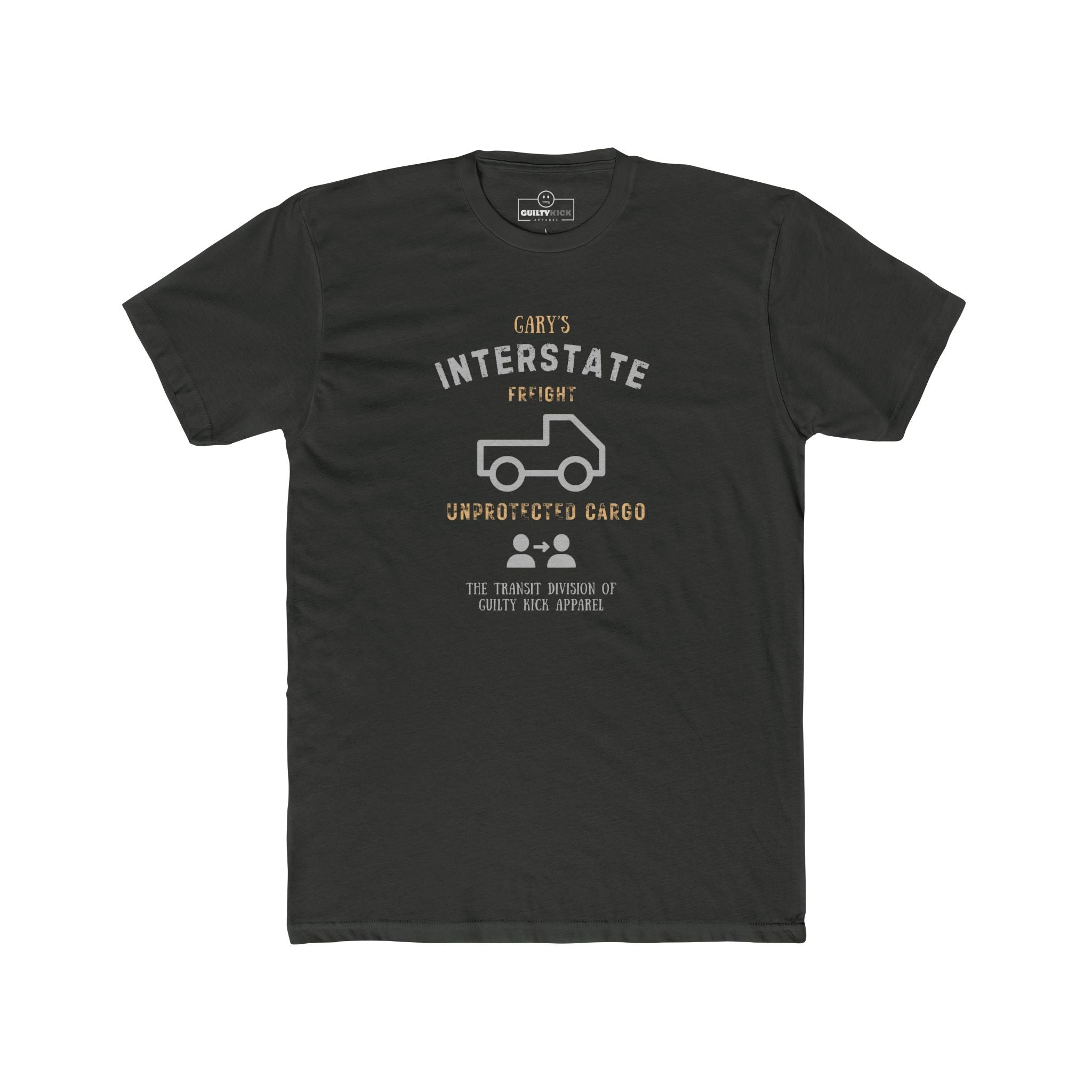 Gary's Interstate Freight Distressed Parody Tee Funny Sunbaked Retro Trucker T-Shirt - Guilty Kick Apparel