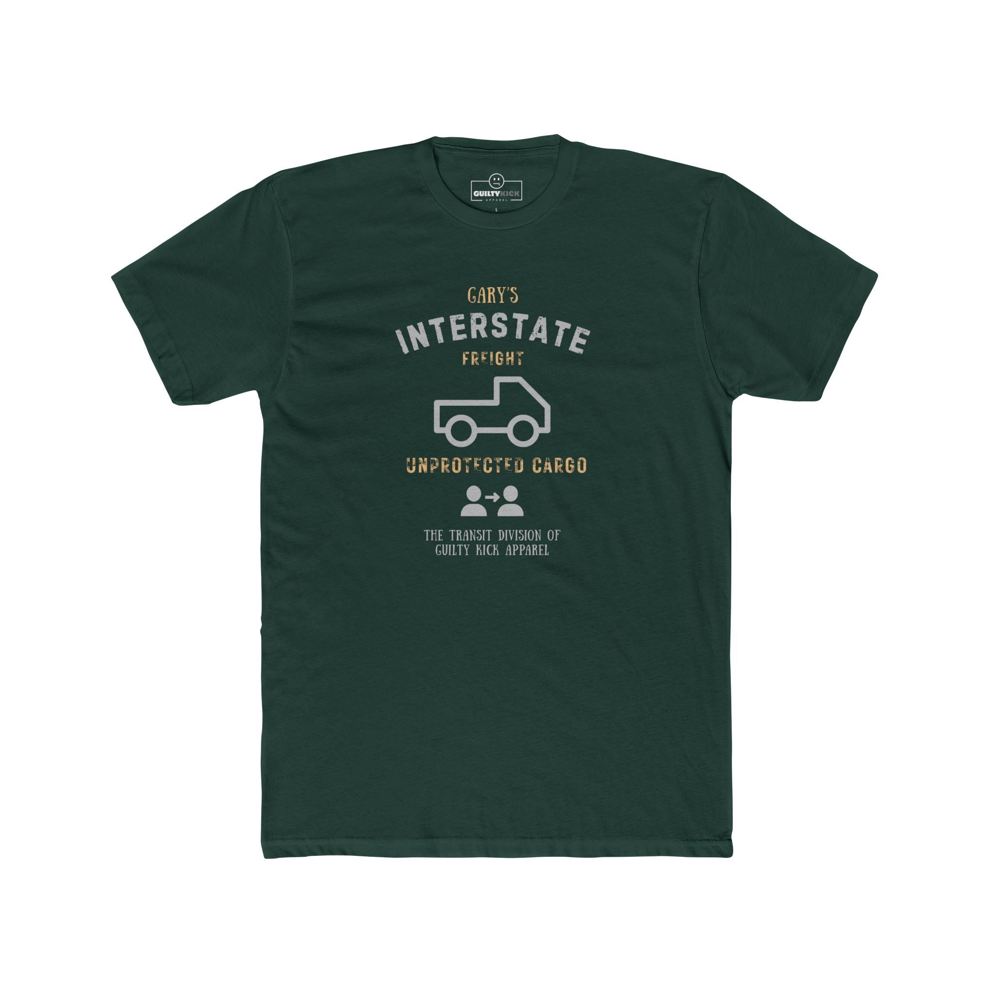 Gary's Interstate Freight Distressed Parody Tee Funny Sunbaked Retro Trucker T-Shirt - Guilty Kick Apparel