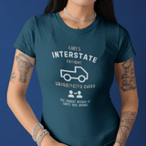 Gary's Interstate Freight Distressed Parody Tee Funny Sunbaked Retro Trucker T-Shirt - Guilty Kick Apparel