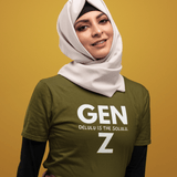 Gen Z: Delulu Is The Solulu T-Shirt | Funny Zoomer Slang Satire Tee - Guilty Kick Apparel