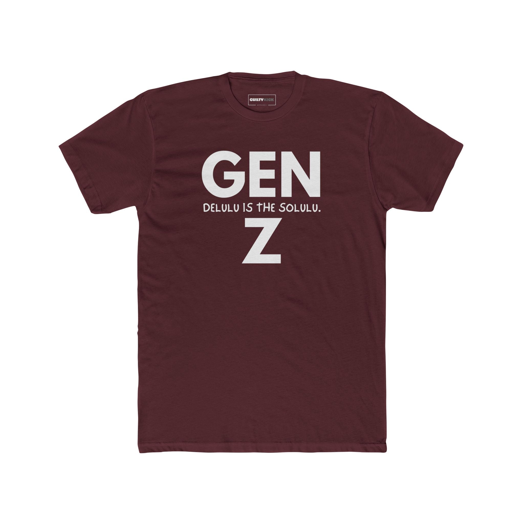 Gen Z: Delulu Is The Solulu T-Shirt | Funny Zoomer Slang Satire Tee - Guilty Kick Apparel
