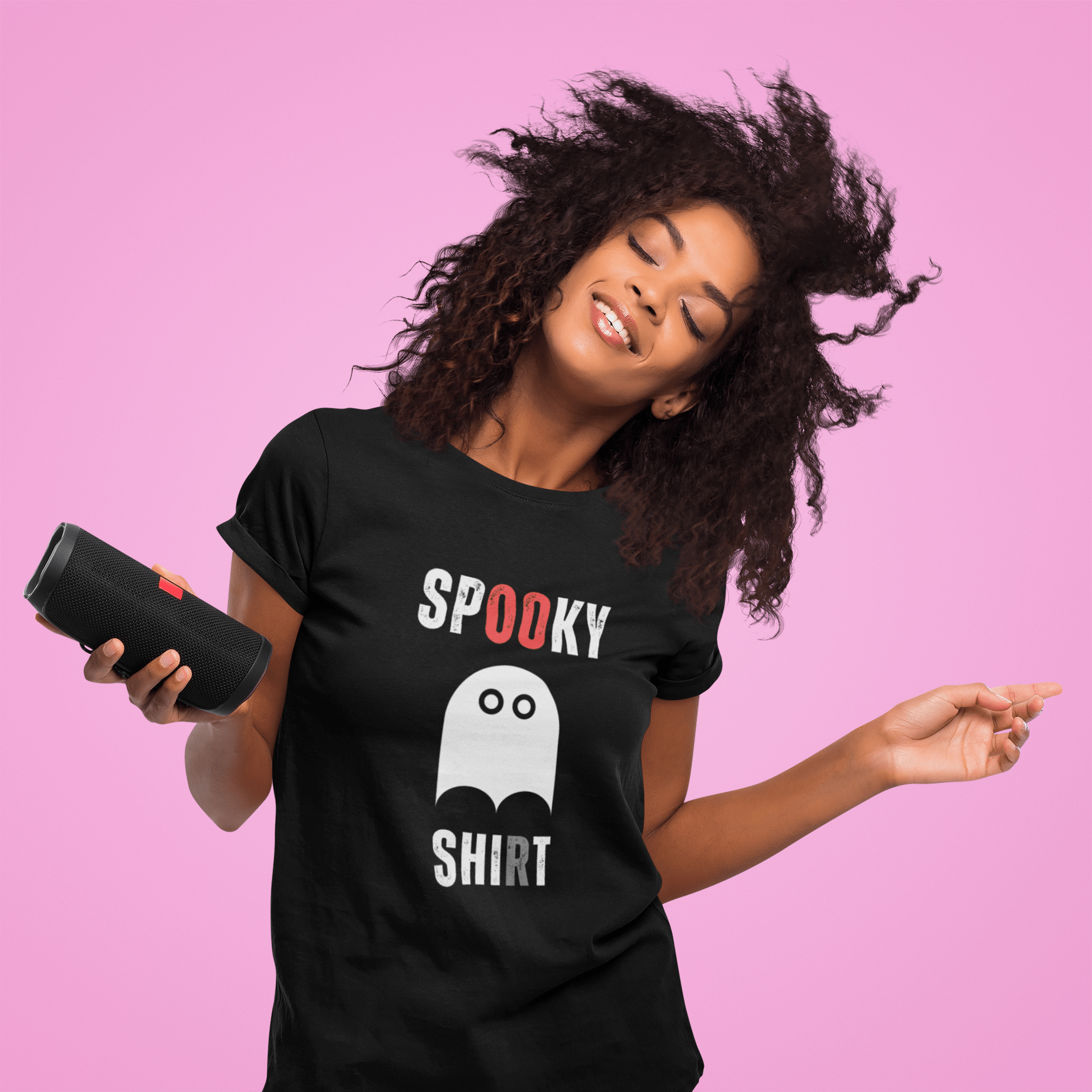 Ghost Tee - Spooky and Cute Unisex Tri - Blend Crew Tee - Guilty Kick Apparel