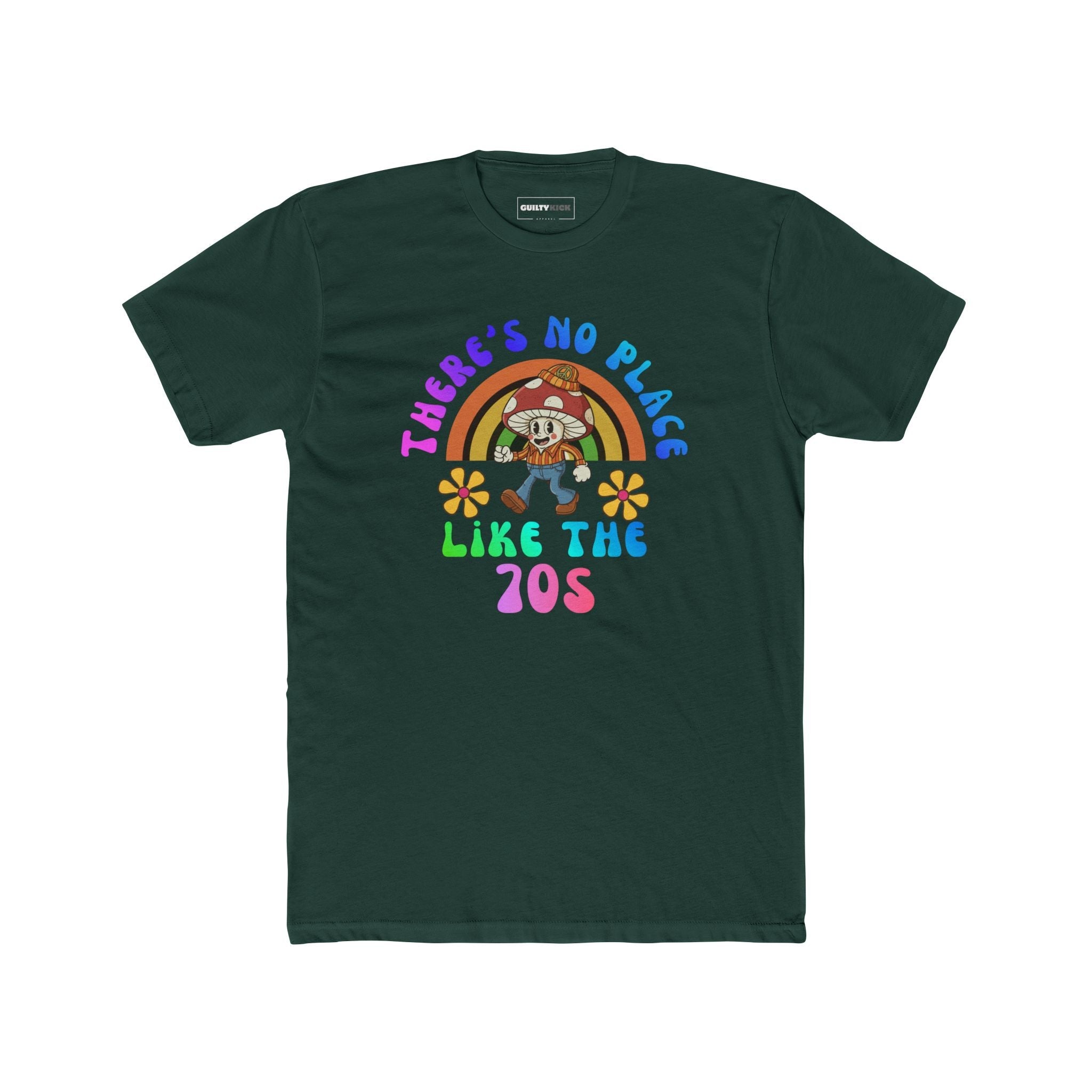 Groovy Shroom: There's No Place Like The 70s Retro Cartoon T-Shirt - Guilty Kick Apparel