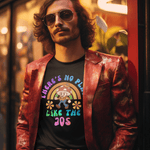 Groovy Shroom: There's No Place Like The 70s Retro Cartoon T-Shirt - Guilty Kick Apparel