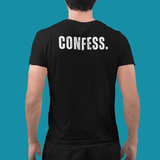 Guilty Kick "Confess" Satirical Graphic T-Shirt - The Branded Confession Tee - Guilty Kick Apparel