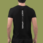 Guilty Kick "Spine Printed" Satirical Graphic T-Shirt - The vertical spine Branded Tee 2 - Guilty Kick Apparel