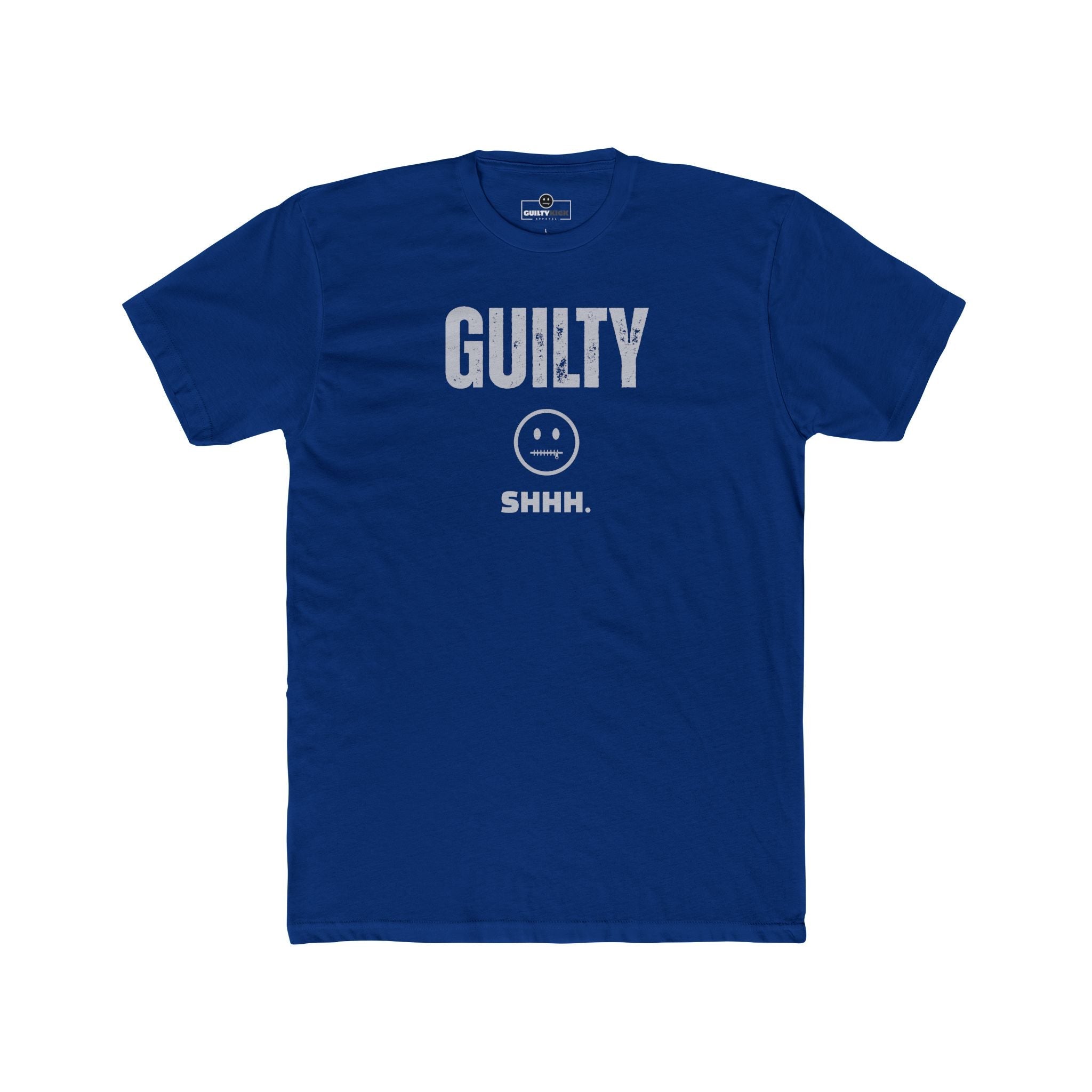 Guilty Shhh Zipper Face T-Shirt Funny Anti Social Satire Graphic Tee - Guilty Kick Apparel