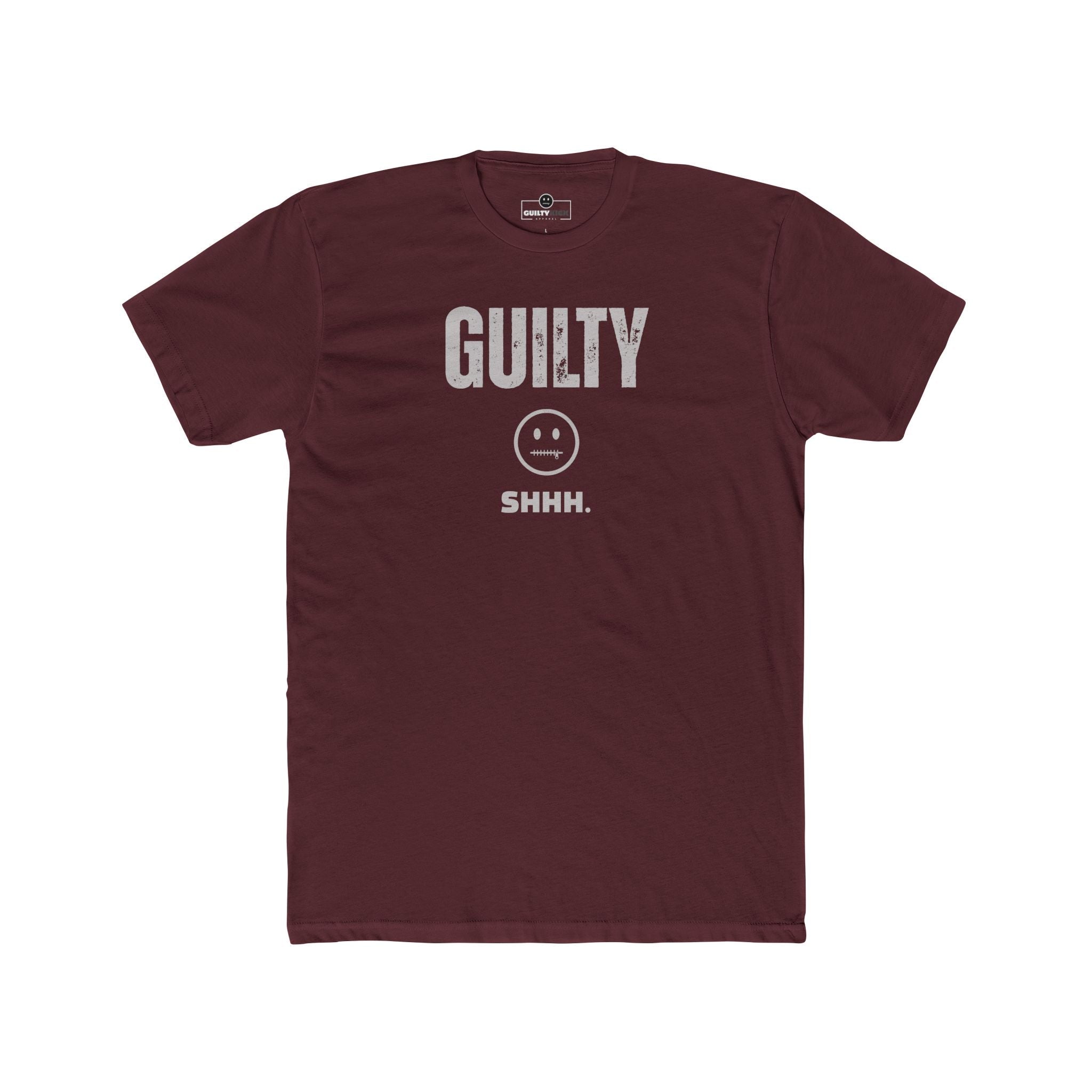 Guilty Shhh Zipper Face T-Shirt Funny Anti Social Satire Graphic Tee - Guilty Kick Apparel