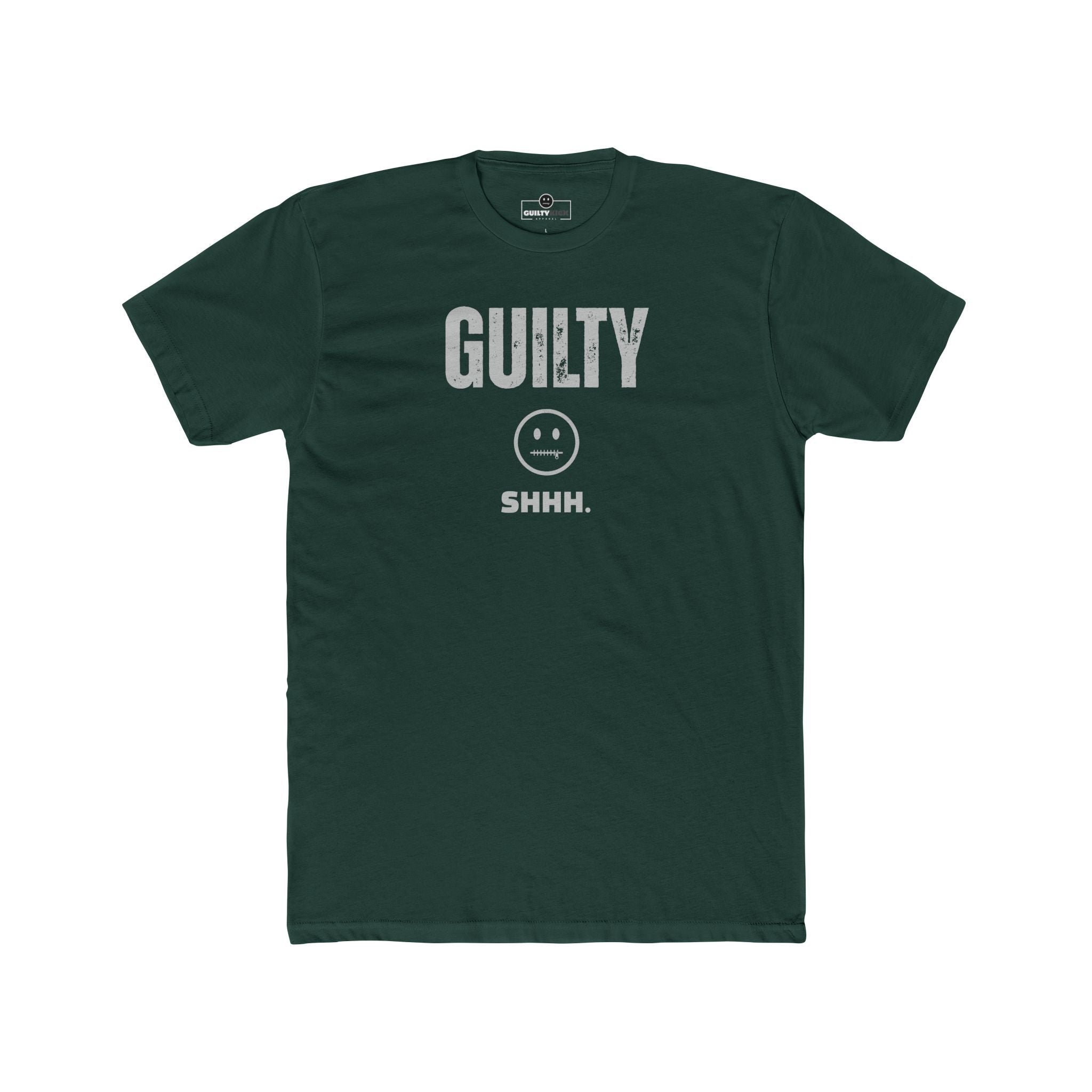 Guilty Shhh Zipper Face T-Shirt Funny Anti Social Satire Graphic Tee - Guilty Kick Apparel