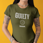 Guilty Shhh Zipper Face T-Shirt Funny Anti Social Satire Graphic Tee - Guilty Kick Apparel
