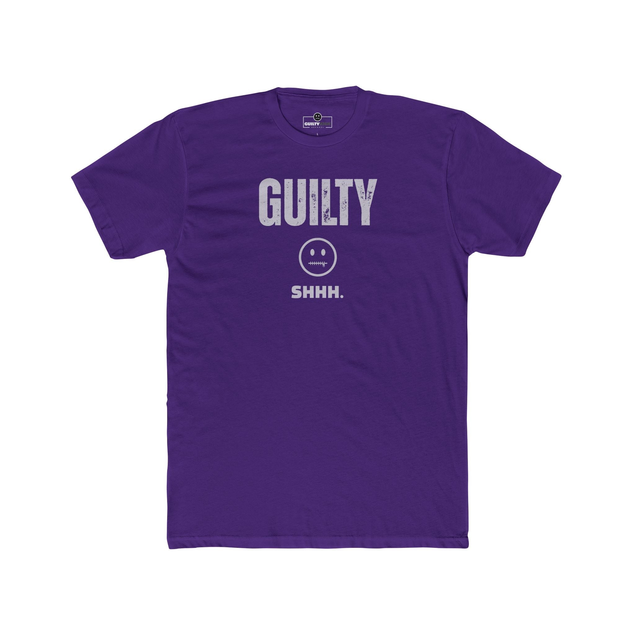 Guilty Shhh Zipper Face T-Shirt Funny Anti Social Satire Graphic Tee - Guilty Kick Apparel