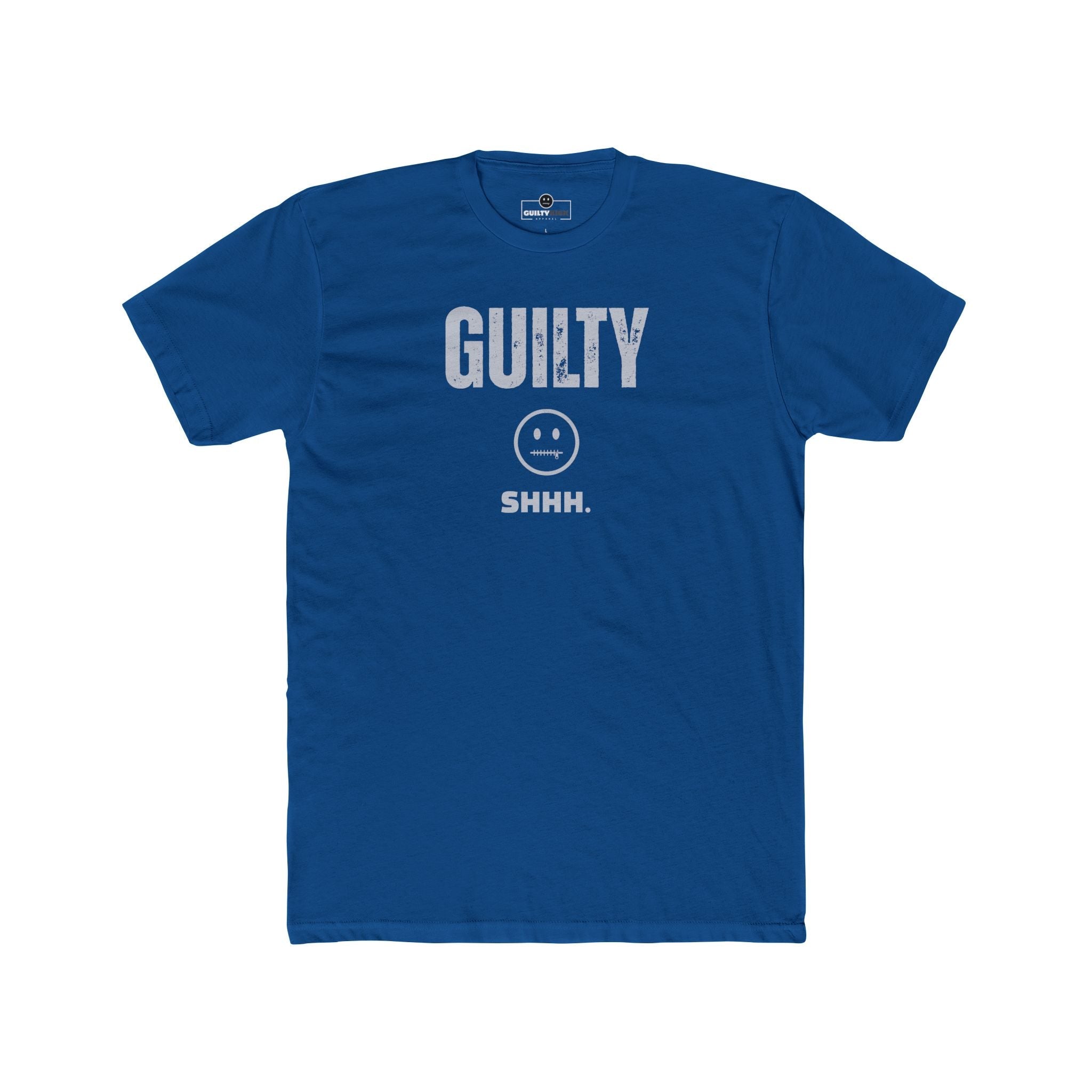 Guilty Shhh Zipper Face T-Shirt Funny Anti Social Satire Graphic Tee - Guilty Kick Apparel