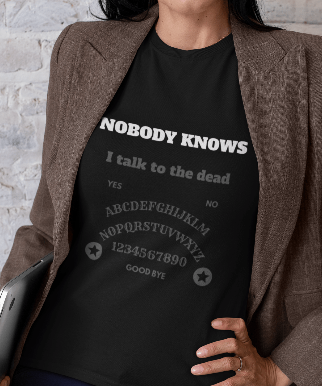 Halloween Ouija Board Tee - Unisex Tri - Blend Crew Tee - Guilty Kick Apparel