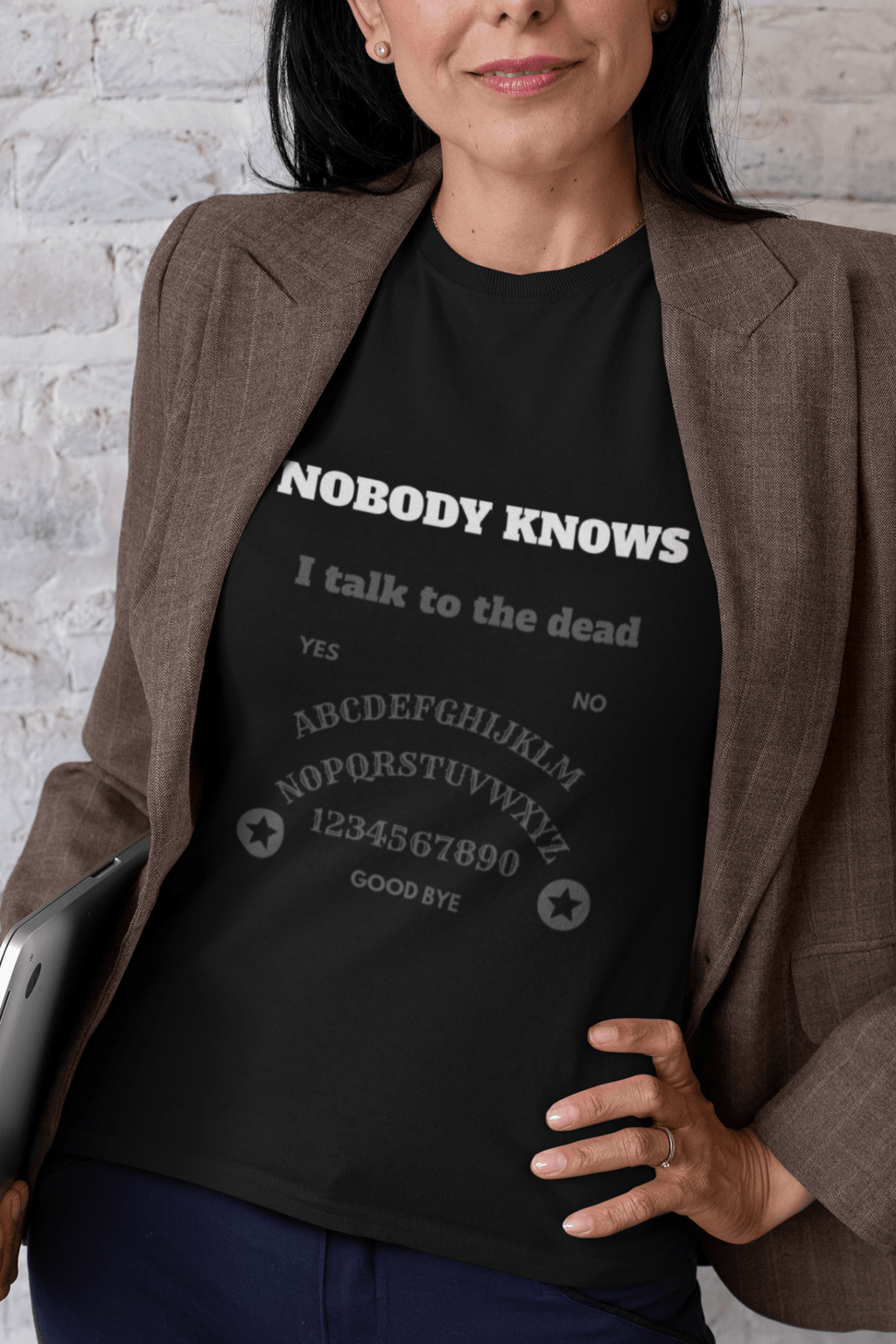 Halloween Ouija Board Tee - Unisex Tri - Blend Crew Tee - Guilty Kick Apparel