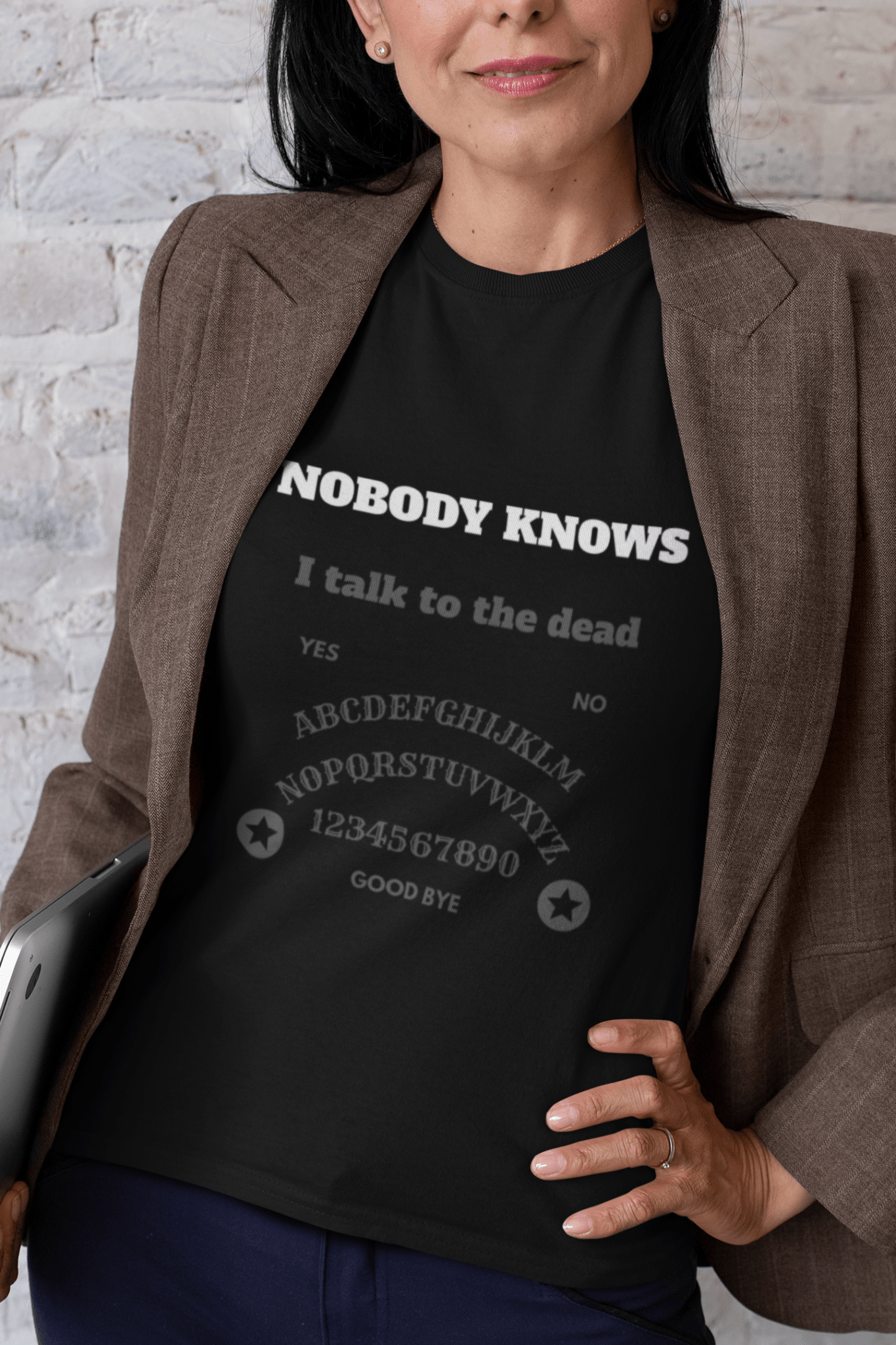 Halloween Ouija Board Tee - Unisex Tri - Blend Crew Tee - Guilty Kick Apparel