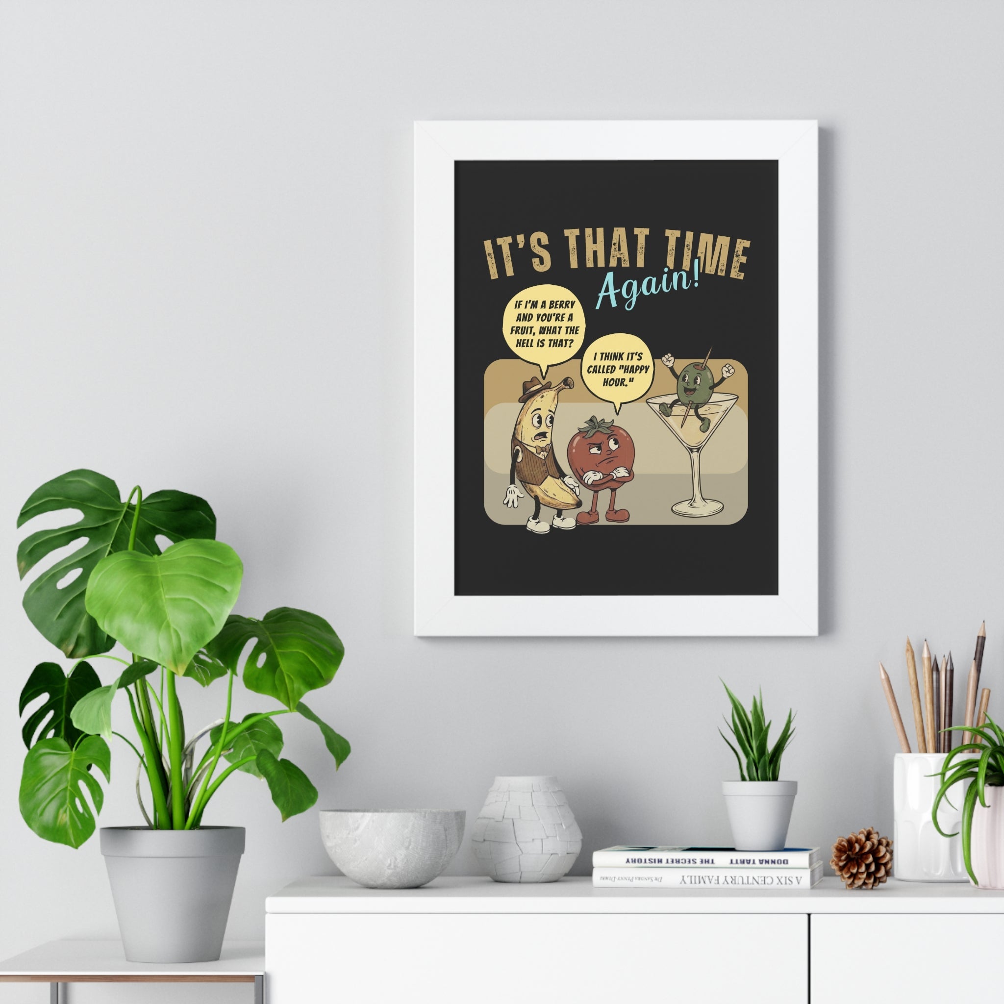 Happy Hour Fruit Facts: The Absurdist Retro Bar Poster - Guilty Kick Apparel