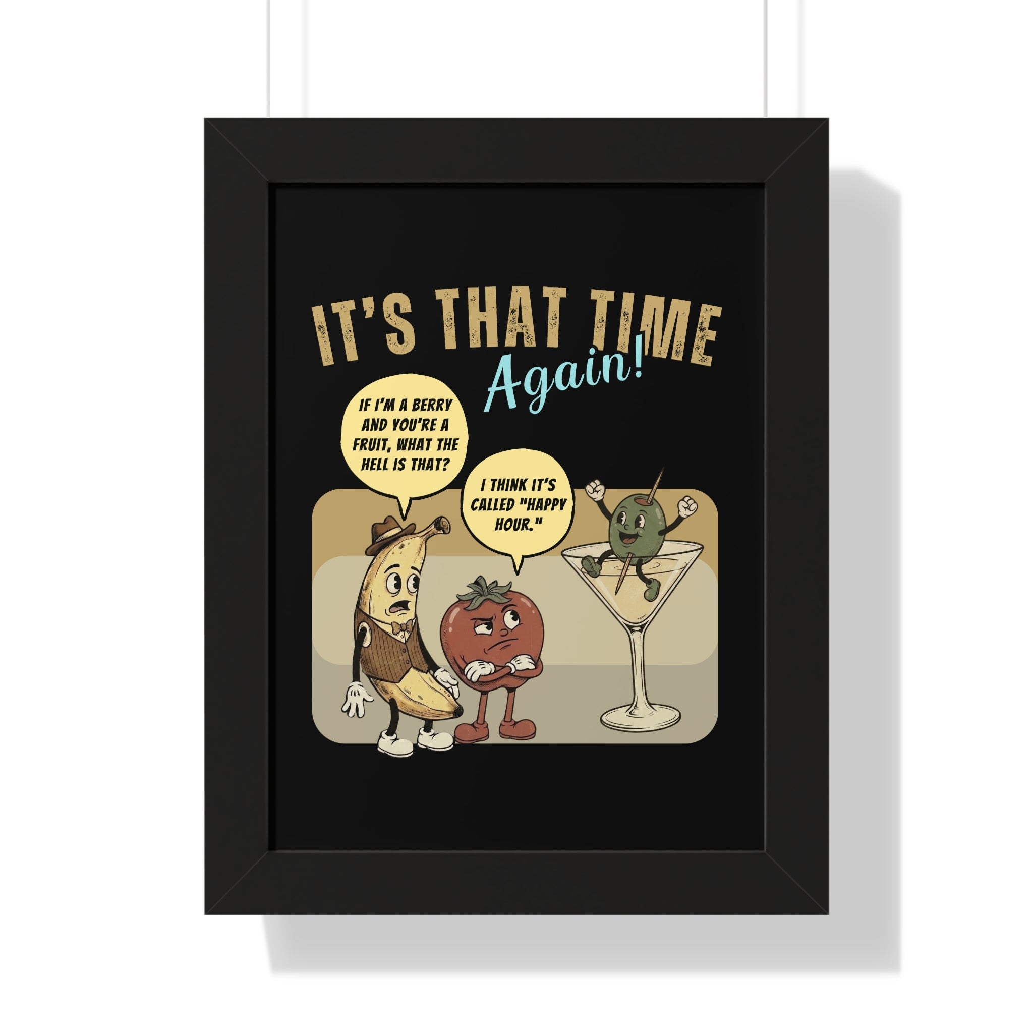 Happy Hour Fruit Facts: The Absurdist Retro Bar Poster - Guilty Kick Apparel