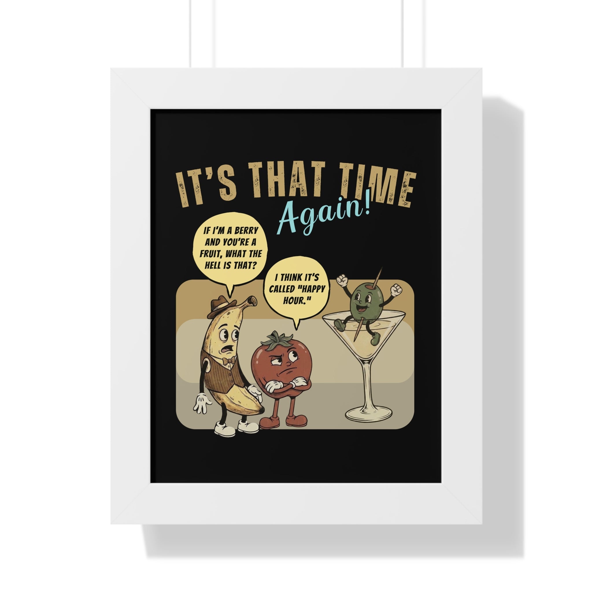 Happy Hour Fruit Facts: The Absurdist Retro Bar Poster - Guilty Kick Apparel
