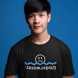 Underwater Inverted Text Graphic Tee Absurdist Introvert Zipper Smile T-Shirt