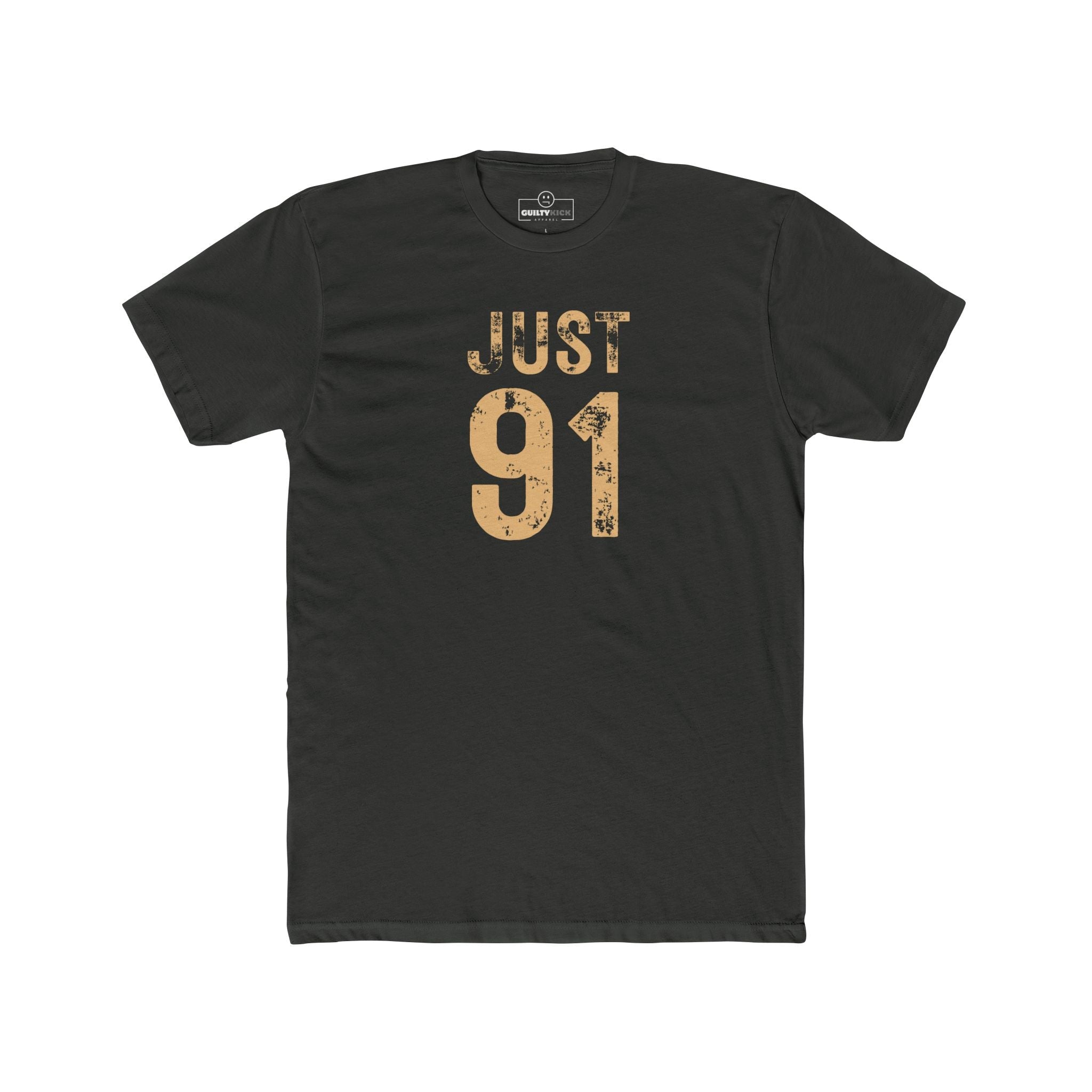 Just 91 Vintage Graphic T-Shirt Funny 1991 Birth Year Retro Tee - Guilty Kick Apparel