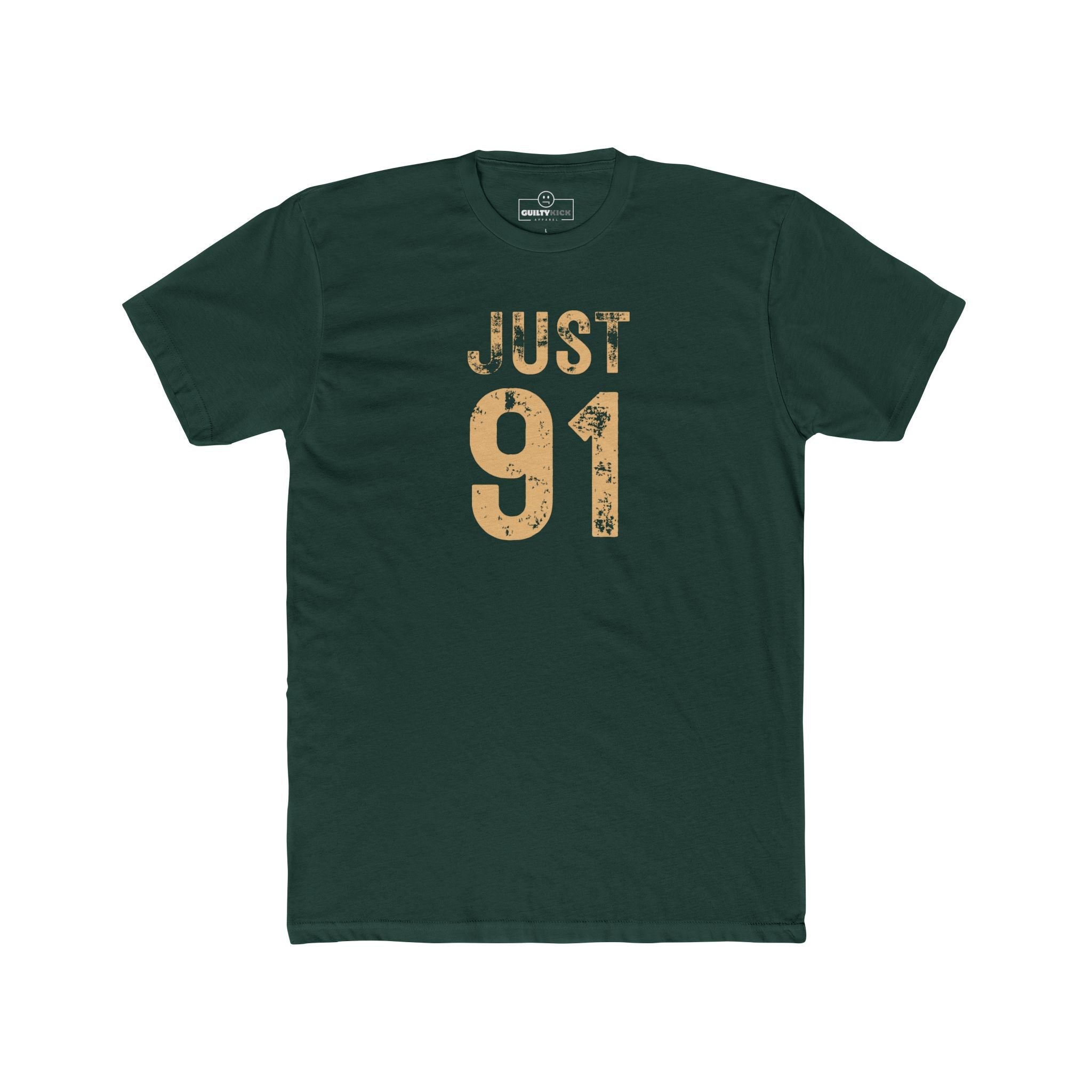 Just 91 Vintage Graphic T-Shirt Funny 1991 Birth Year Retro Tee - Guilty Kick Apparel