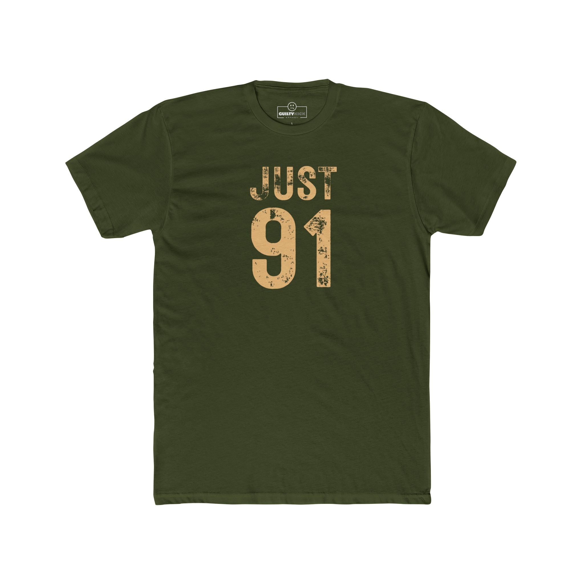 Just 91 Vintage Graphic T-Shirt Funny 1991 Birth Year Retro Tee - Guilty Kick Apparel