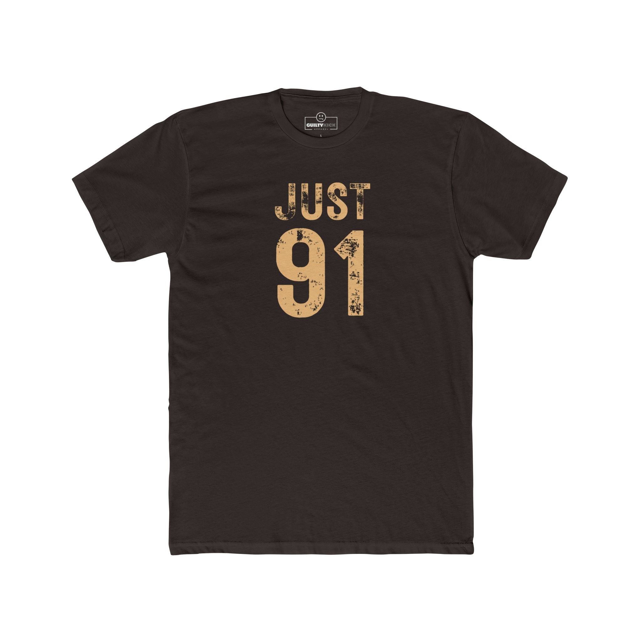 Just 91 Vintage Graphic T-Shirt Funny 1991 Birth Year Retro Tee - Guilty Kick Apparel