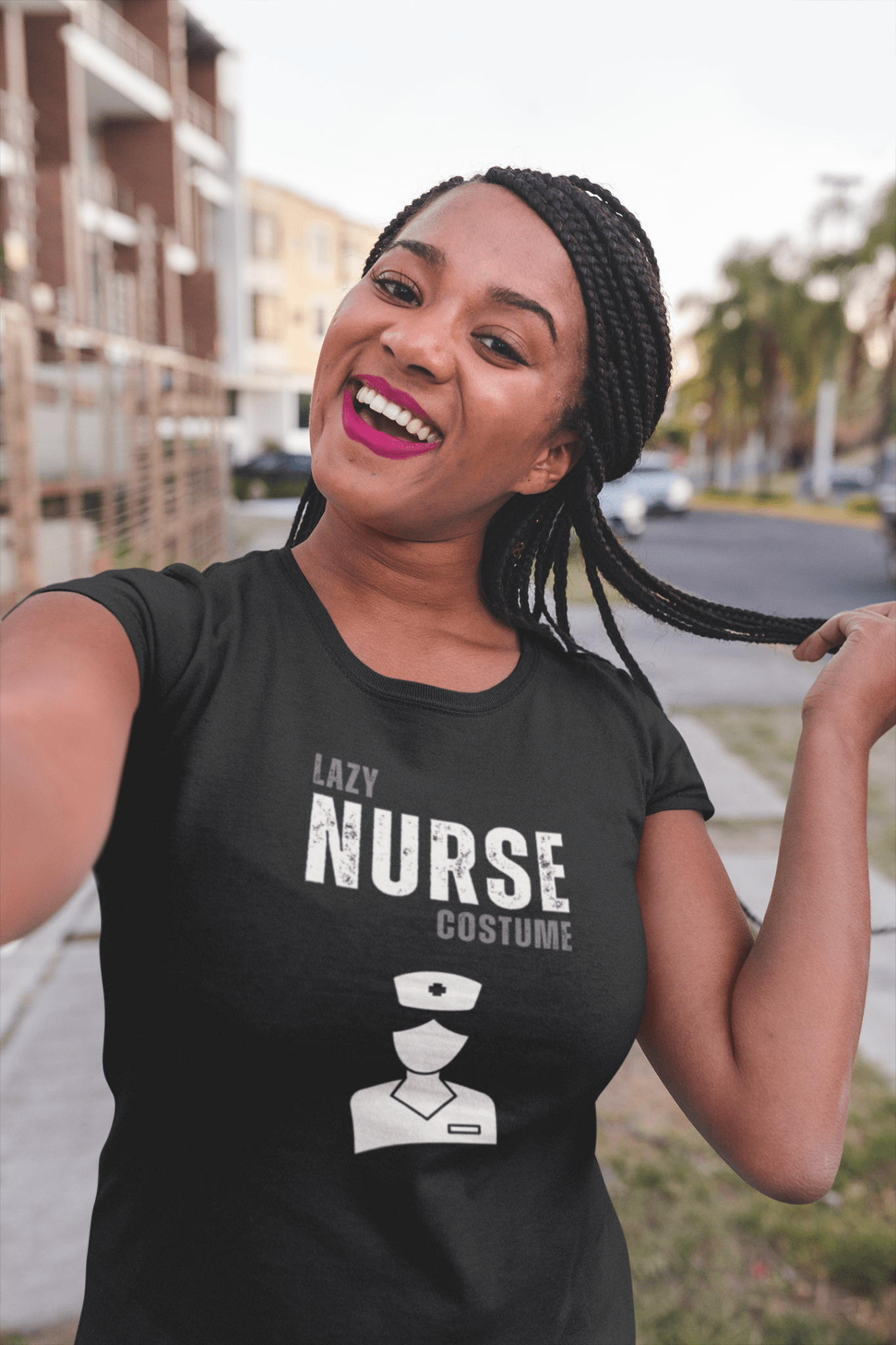 Lazy Nurse Halloween Tee - Guilty Kick Apparel