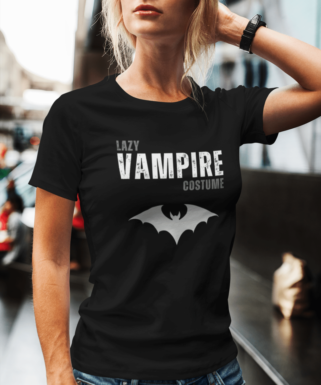 Lazy Vampire Costume Tee - Guilty Kick Apparel