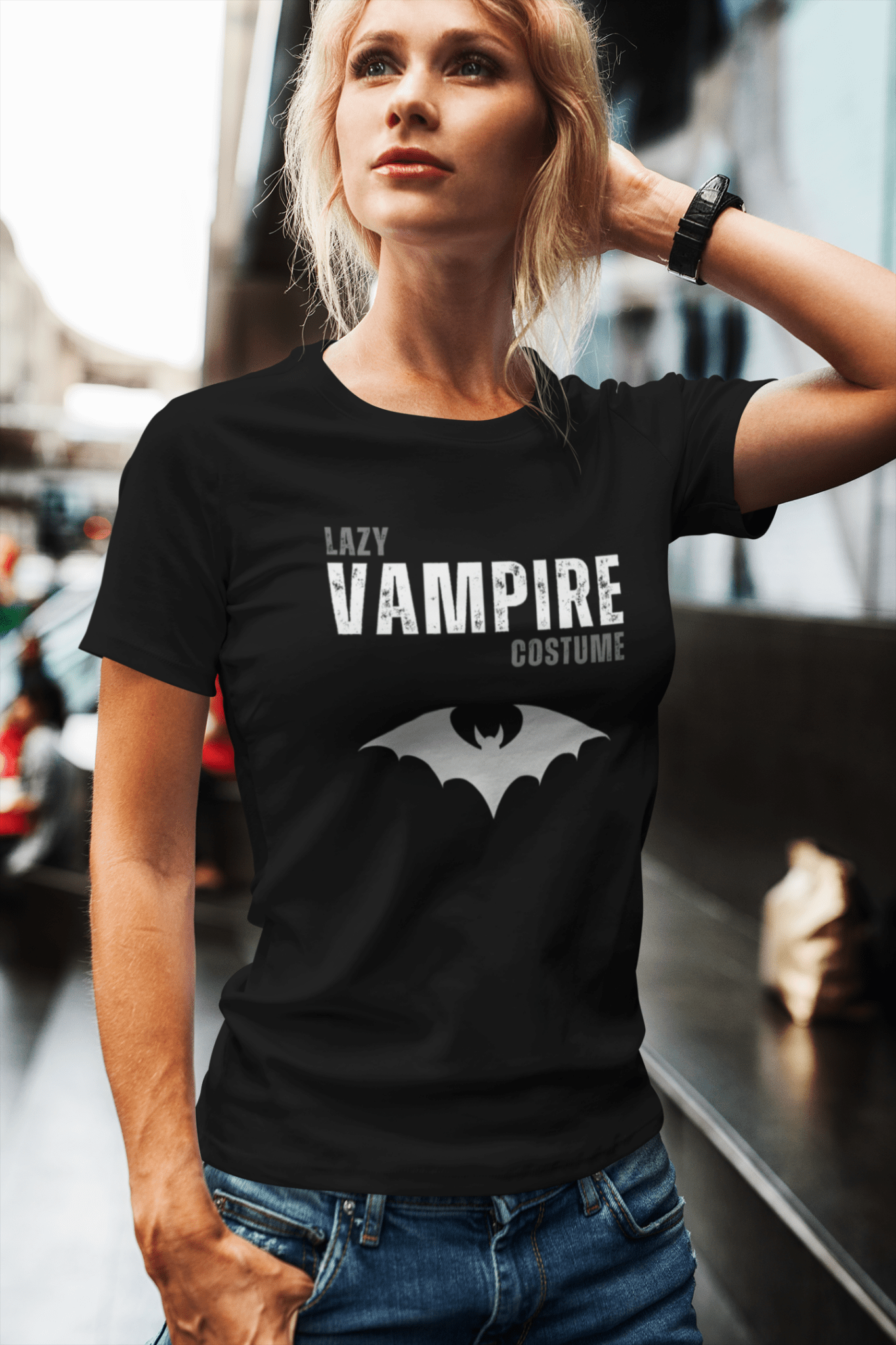 Lazy Vampire Costume Tee - Guilty Kick Apparel