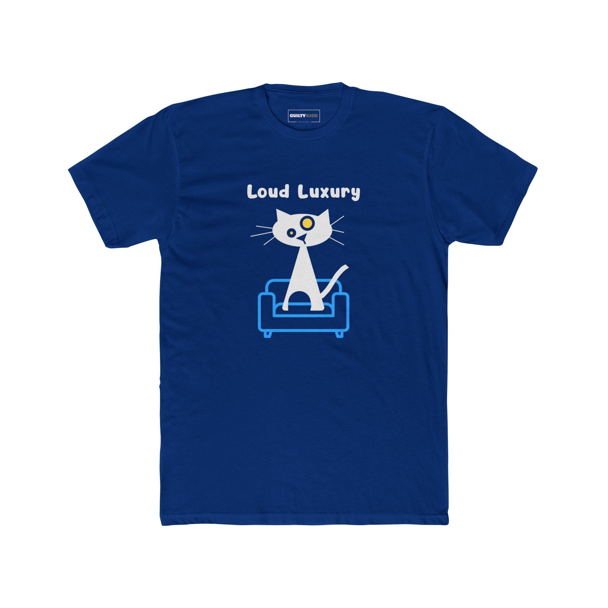Loud Luxury Minimalist Cat T-Shirt, Mid - Century Modern Geometric Graphic Tee - Guilty Kick Apparel