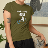 Loud Luxury Minimalist Cat T-Shirt, Mid - Century Modern Geometric Graphic Tee - Guilty Kick Apparel